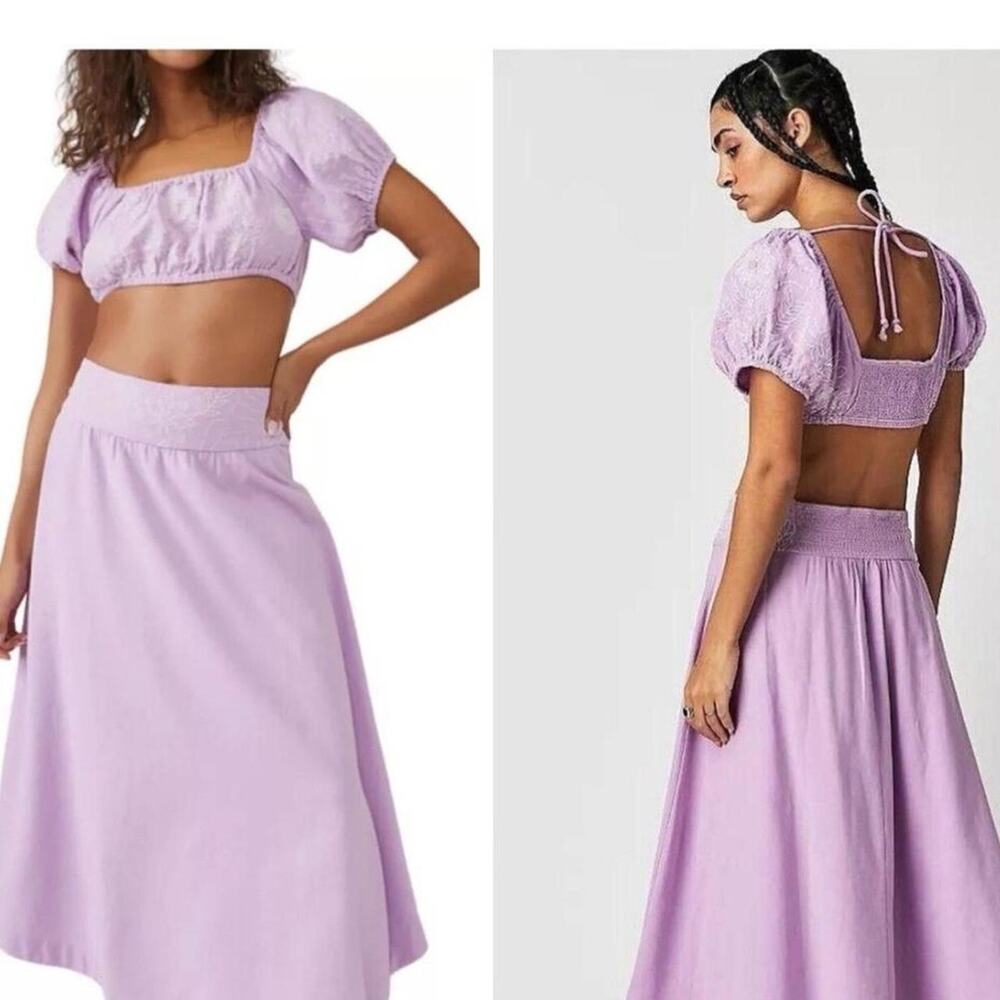 Free people beautiful lilac crop size xs